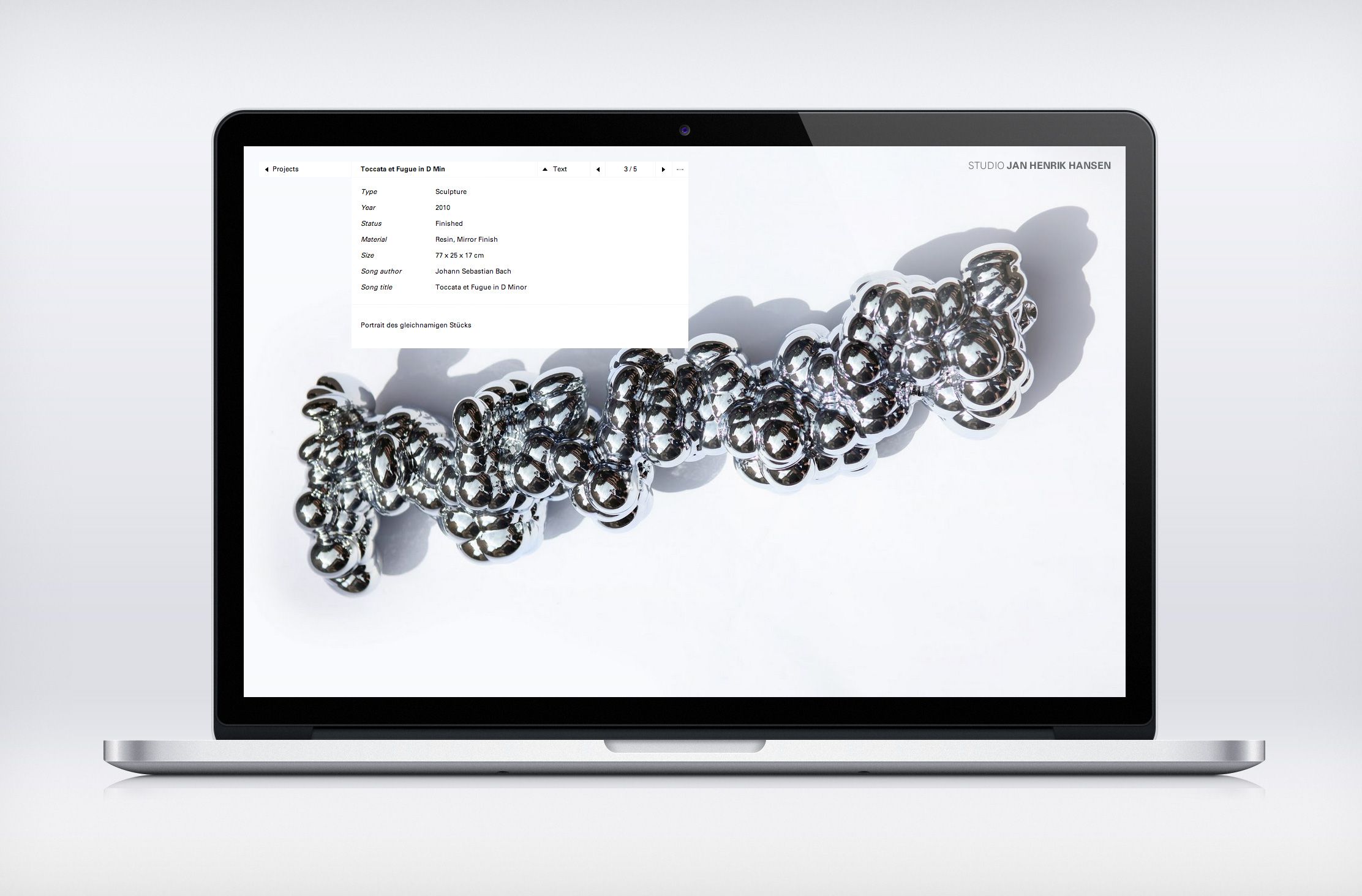 Studio Jan Henrik Hansen website — image 4