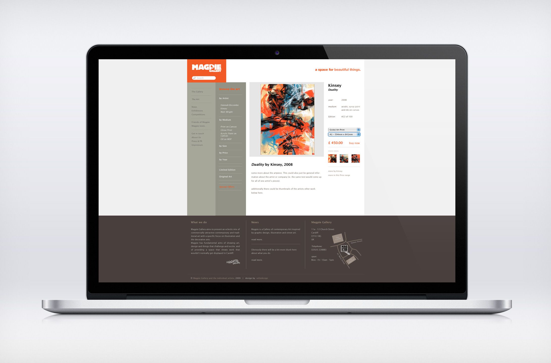 Magpie Gallery website — image 2
